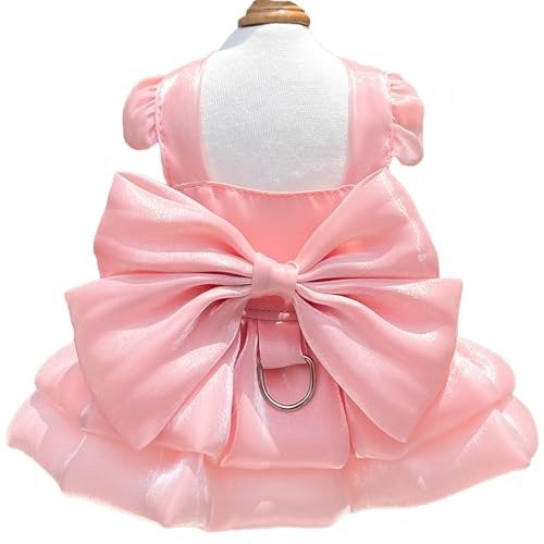 Cute Princess Dog Dress Harness with Bow Knot for Dogs and Cats - Image 3