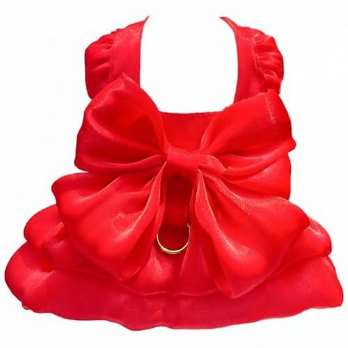 Cute Princess Dog Dress Harness with Bow Knot for Dogs and Cats - Image 2